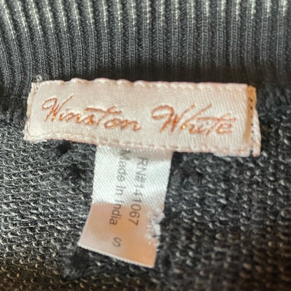 Winston White distressed black crop sweatshirt - Picture 3 of 5